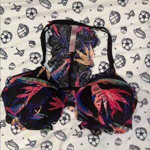 Colorful Tropical Print Bra